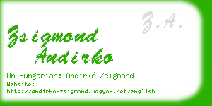 zsigmond andirko business card